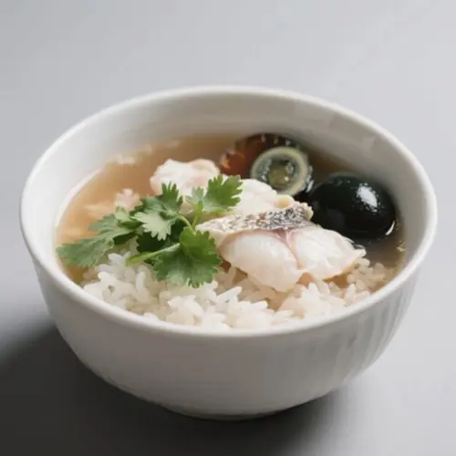 芫荽皮蛋魚片湯飯